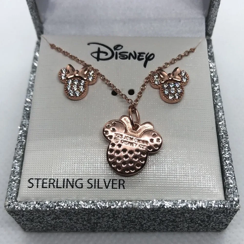 💛 925 Disney Minnie Mouse CZ Set - Picture 3 of 4